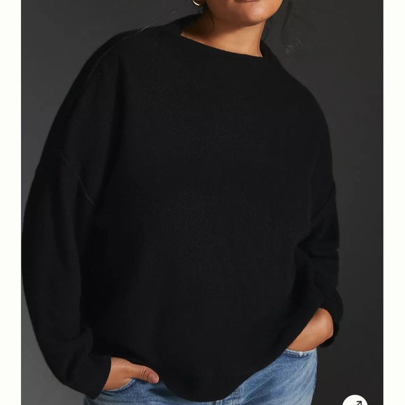 Anthropologie Alani Cashmere Mock-Neck Sweater by Pilcro - Picture 4 of 6